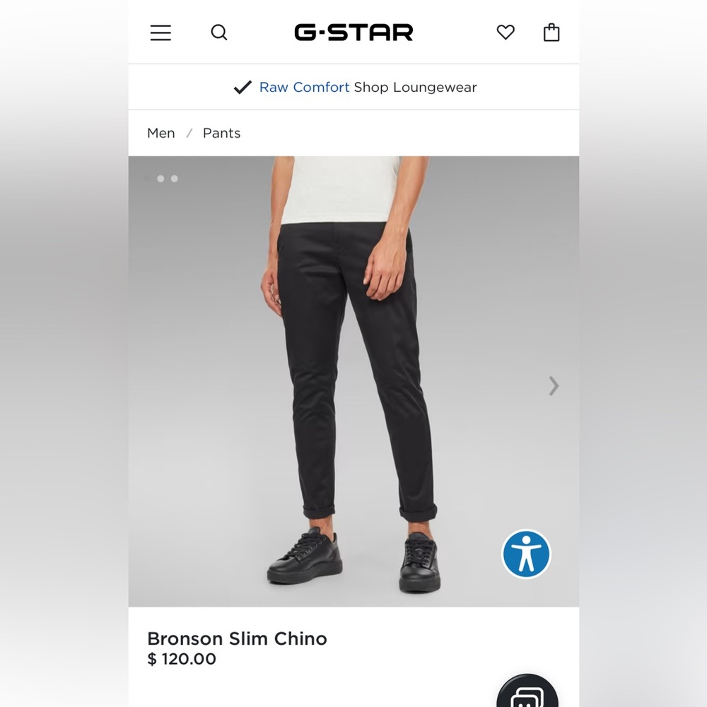 G-Star Bronson Slim Black Chinos